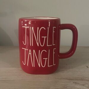 Rae Dunn JINGLE JANGLE Coffee Mug Red White
